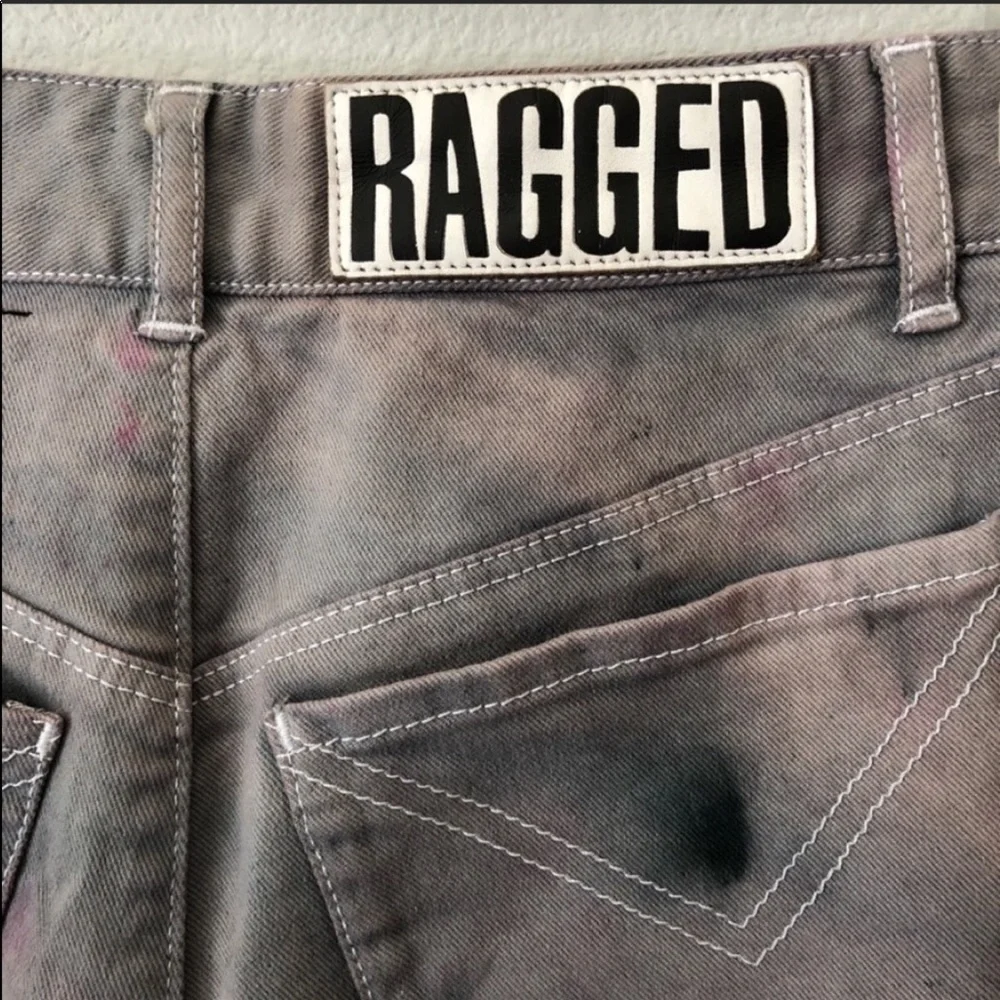 RAGGED PRIEST High Waist Tie Dye Skinny Ankle Jeans Dip Dyed Pink Gray S… - Picture 4 of 9